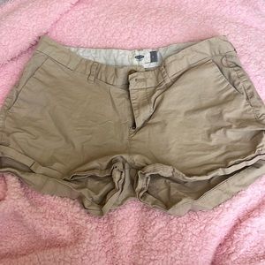 tan jean shorts from old navy!